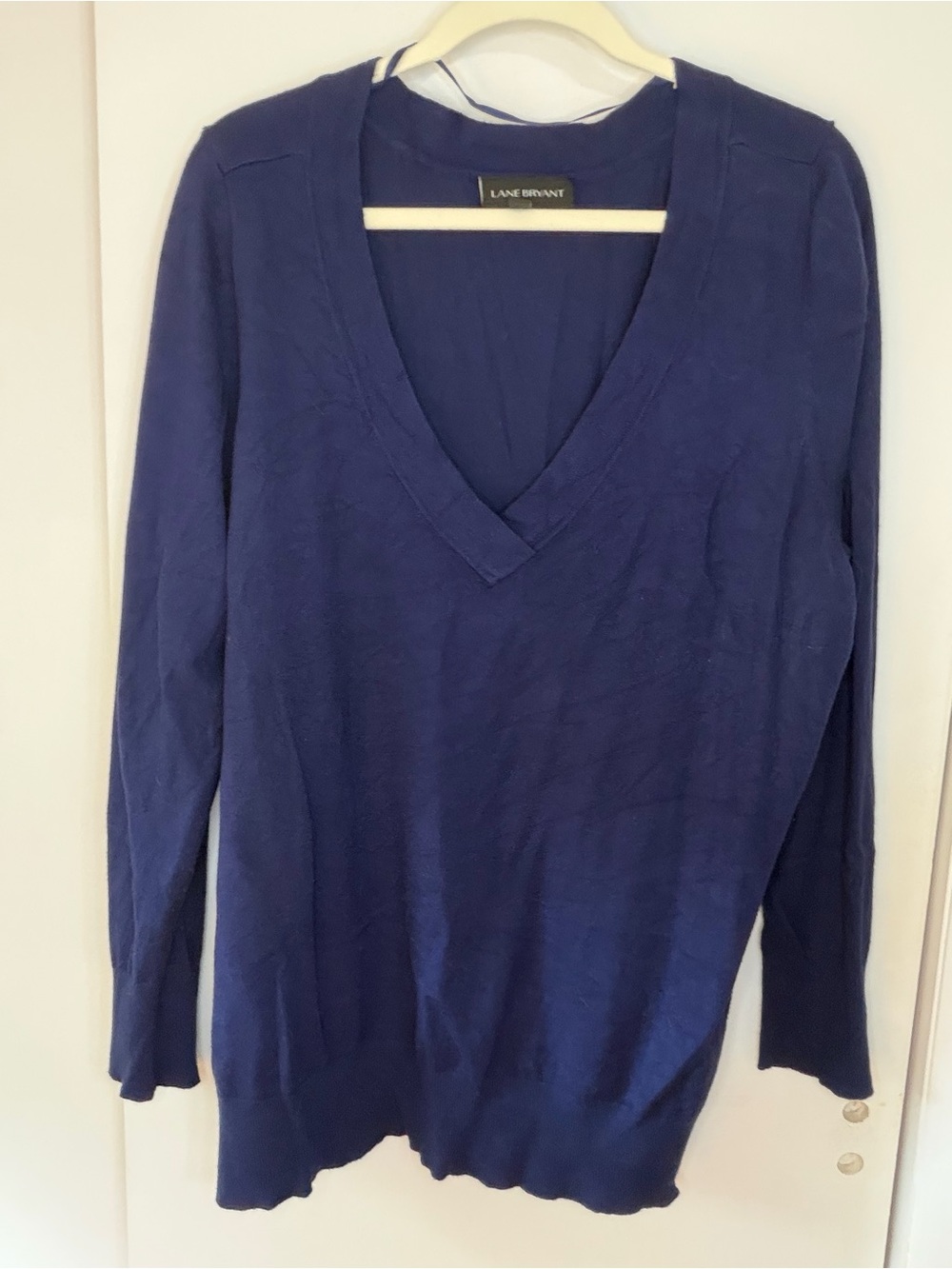 Lane Bryant Deep Navy V-Neck Knit Sweater 22/24